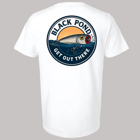 Black Pond Freshwater Series Men's T-shirt Bass Fishing Popper Lure