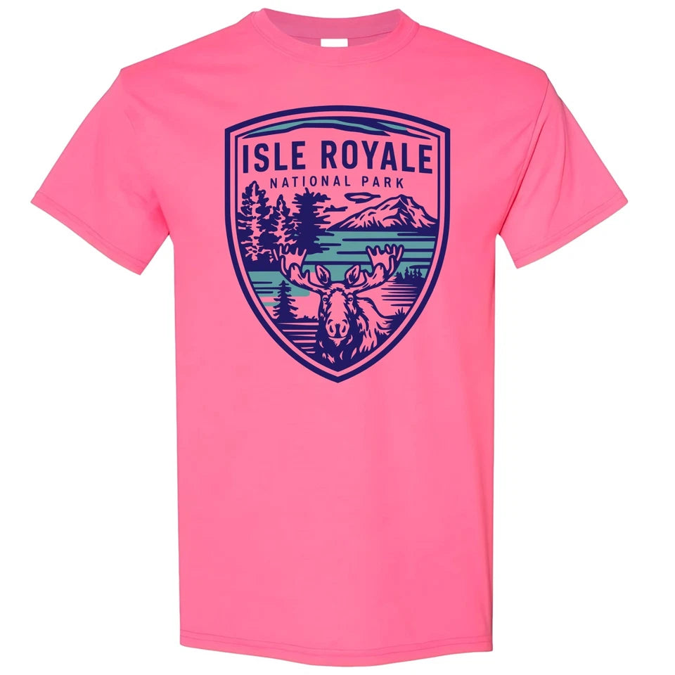 Isle Royale National Park T-Shirt Moose Nature Hiking Outdoors