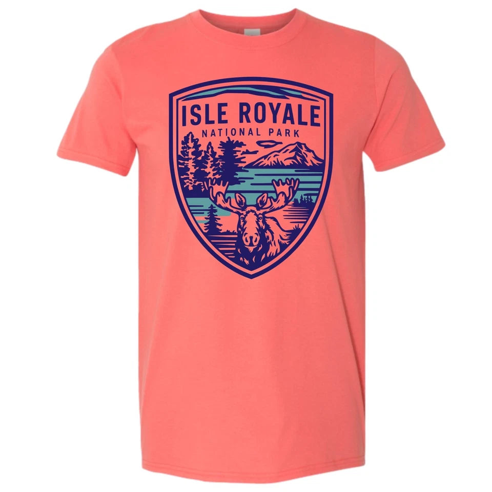 Isle Royale National Park T-Shirt Moose Nature Hiking Outdoors