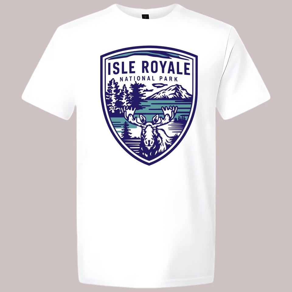 Isle Royale National Park T-Shirt Moose Nature Hiking Outdoors