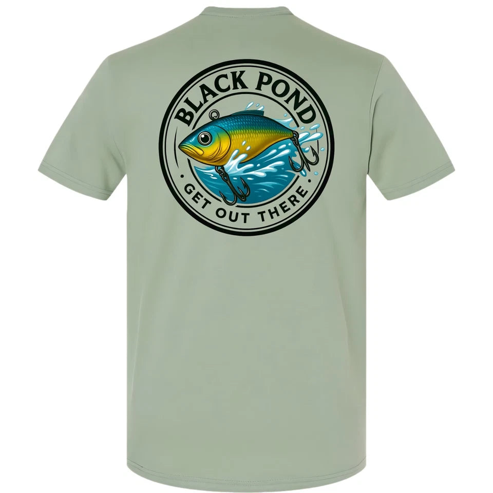 Black Pond Freshwater Series Men's T-shirt Bass Fishing Rattle Trap Lure