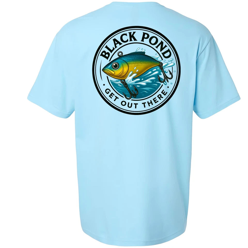 Black Pond Freshwater Series Men's T-shirt Bass Fishing Rattle Trap Lure
