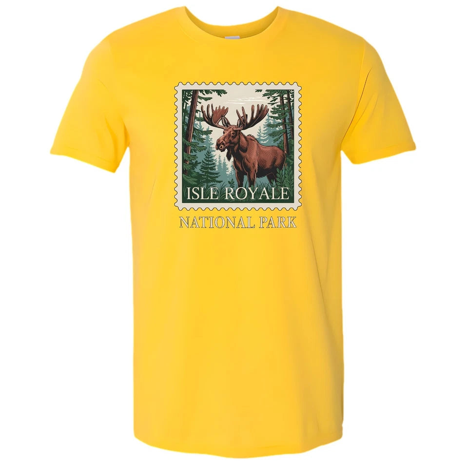 Isle Royale National Park T-Shirt Moose Nature Hiking Outdoors