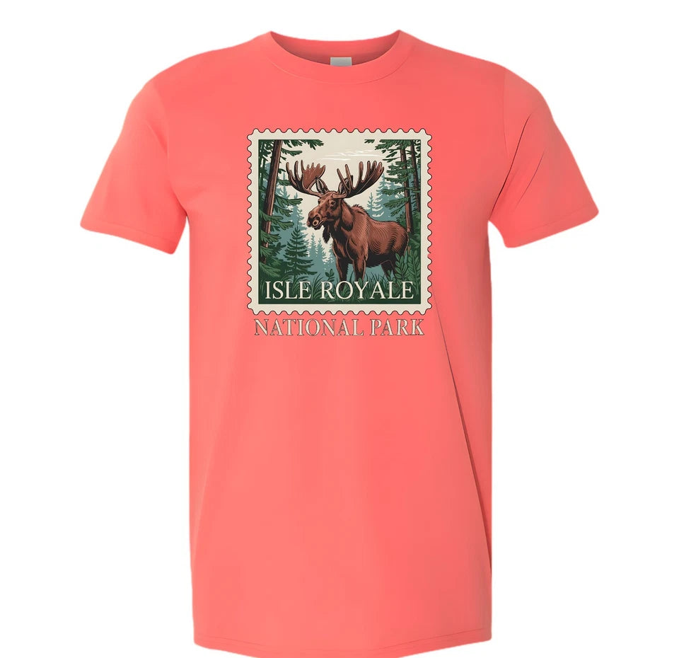 Isle Royale National Park T-Shirt Moose Nature Hiking Outdoors
