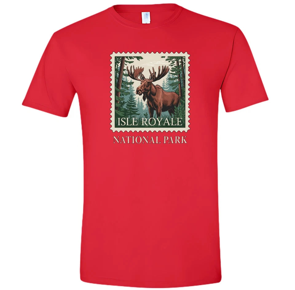 Isle Royale National Park T-Shirt Moose Nature Hiking Outdoors