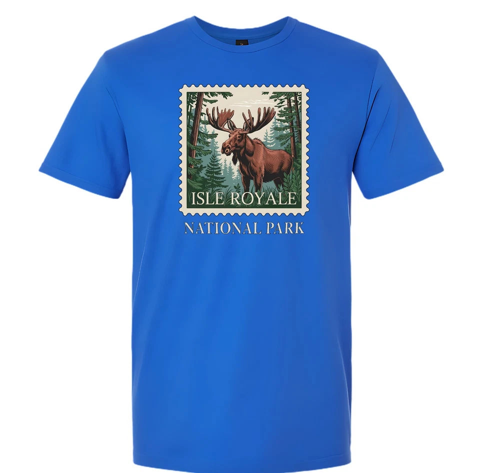 Isle Royale National Park T-Shirt Moose Nature Hiking Outdoors