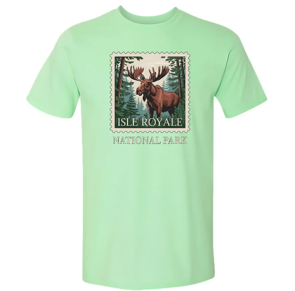 Isle Royale National Park T-Shirt Moose Nature Hiking Outdoors