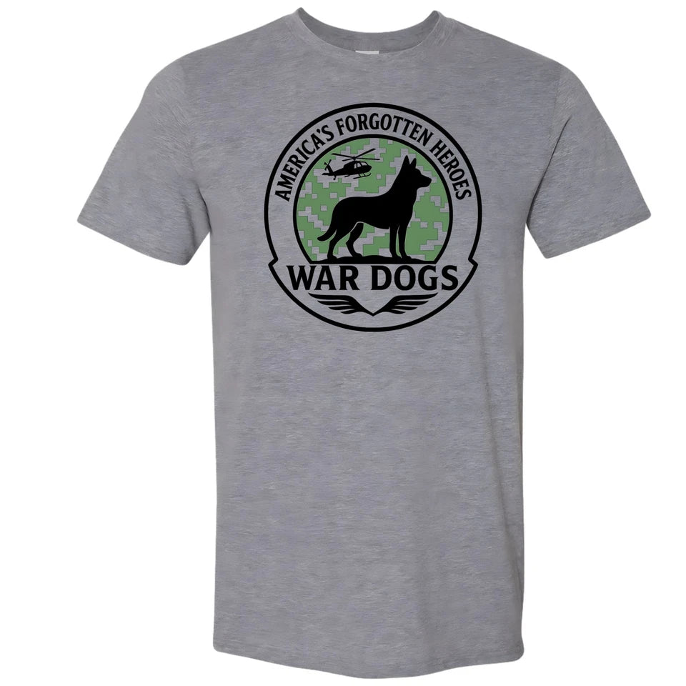 German Shepherd War Dogs America's Forgotten Heroes T-shirt Veteran Service Dog