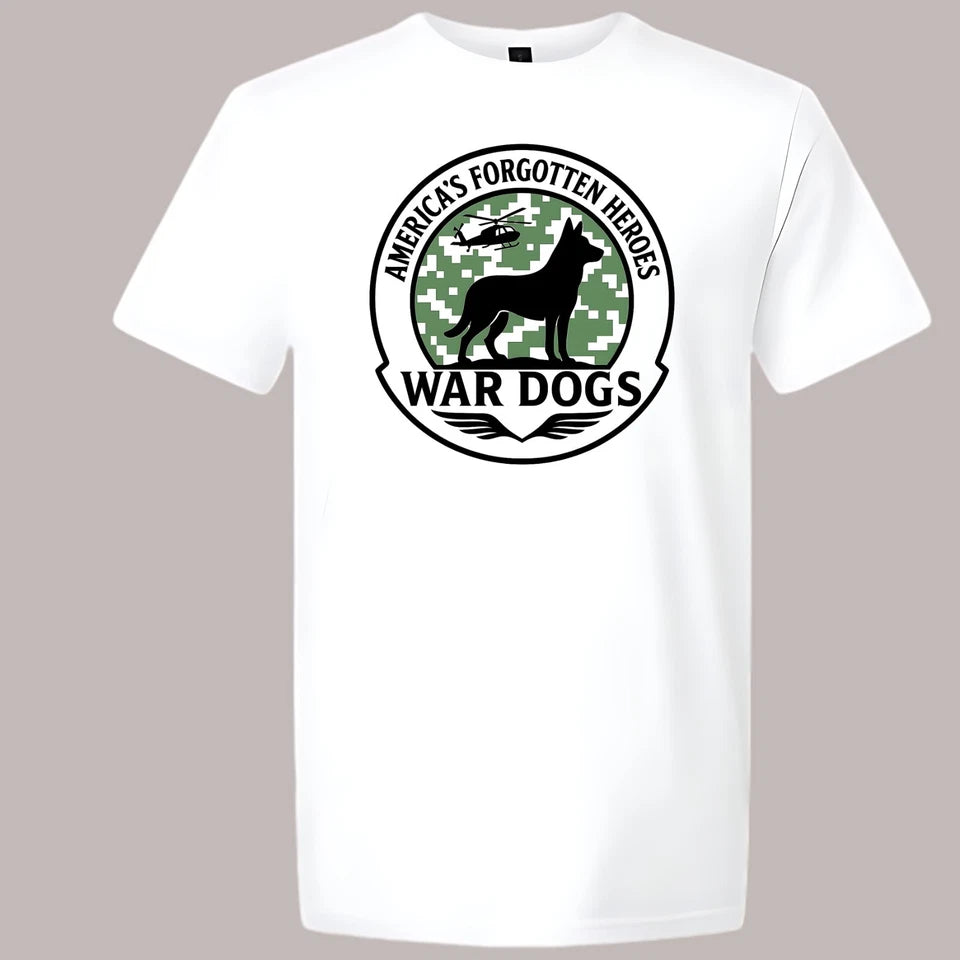 German Shepherd War Dogs America's Forgotten Heroes T-shirt Veteran Service Dog
