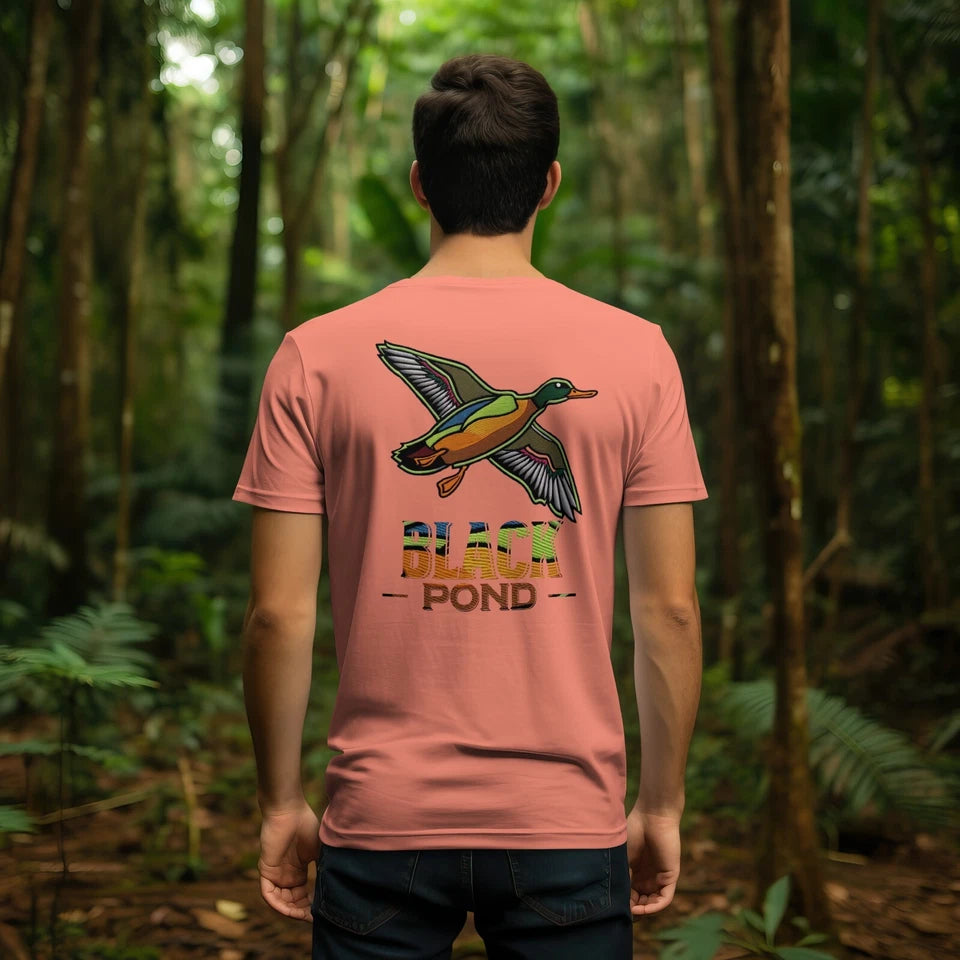 Black Pond Duck Hunting Men's T-shirt Outdoorsman Wear 100% cotton