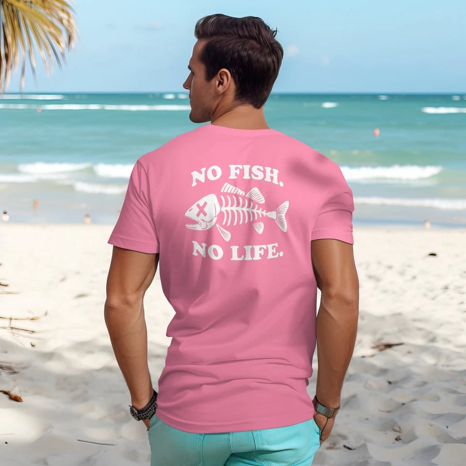 No Fish No Life Authentic Fishing Brand T-Shirt