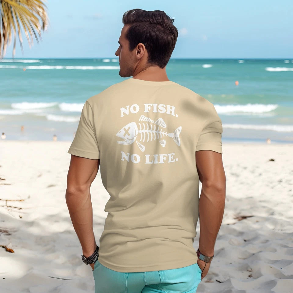 No Fish No Life Authentic Fishing Brand T-Shirt