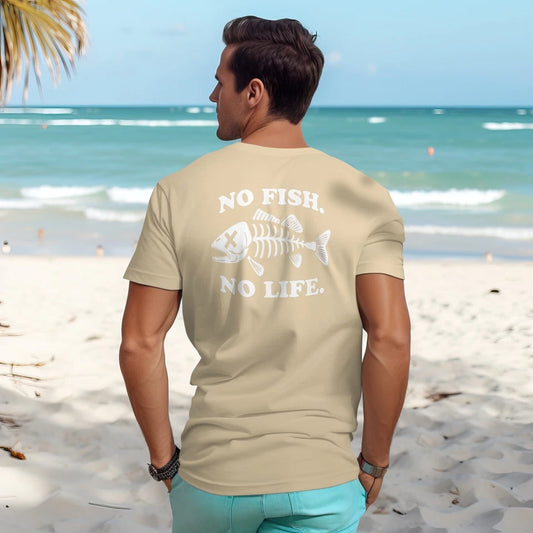 No Fish No Life Authentic Fishing Brand T-Shirt
