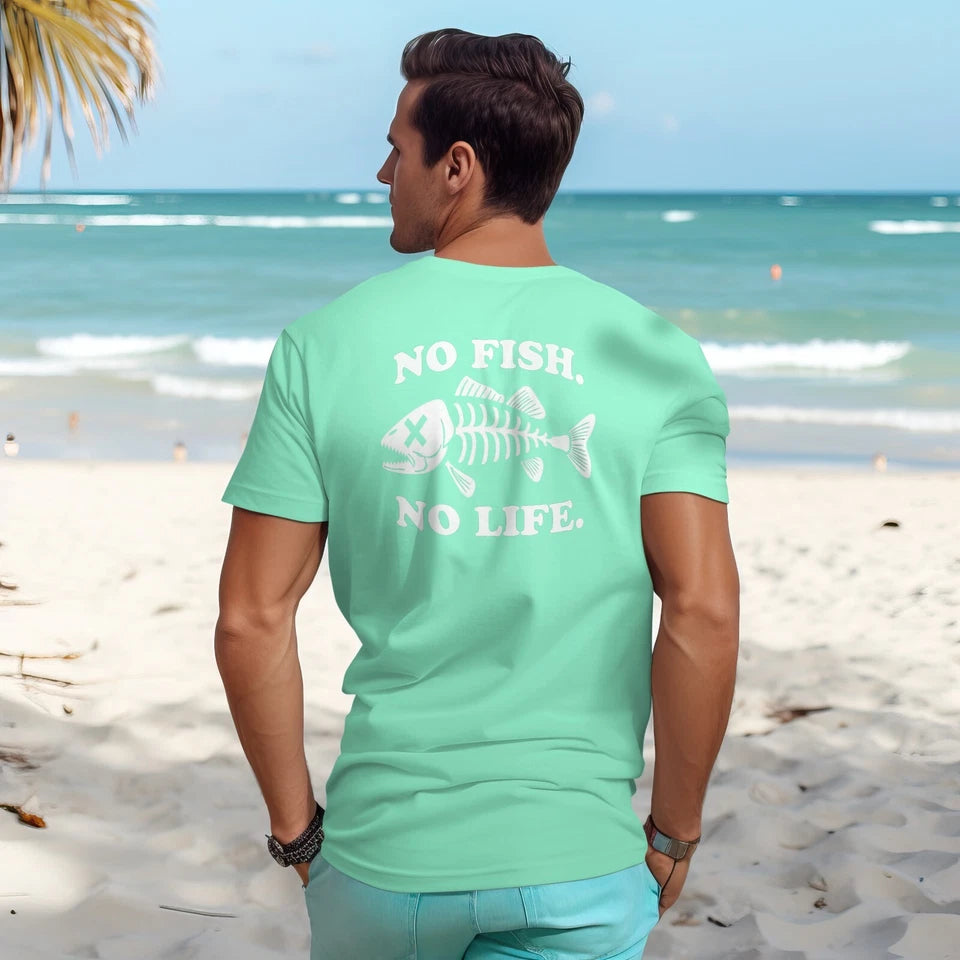 No Fish No Life Authentic Fishing Brand T-Shirt