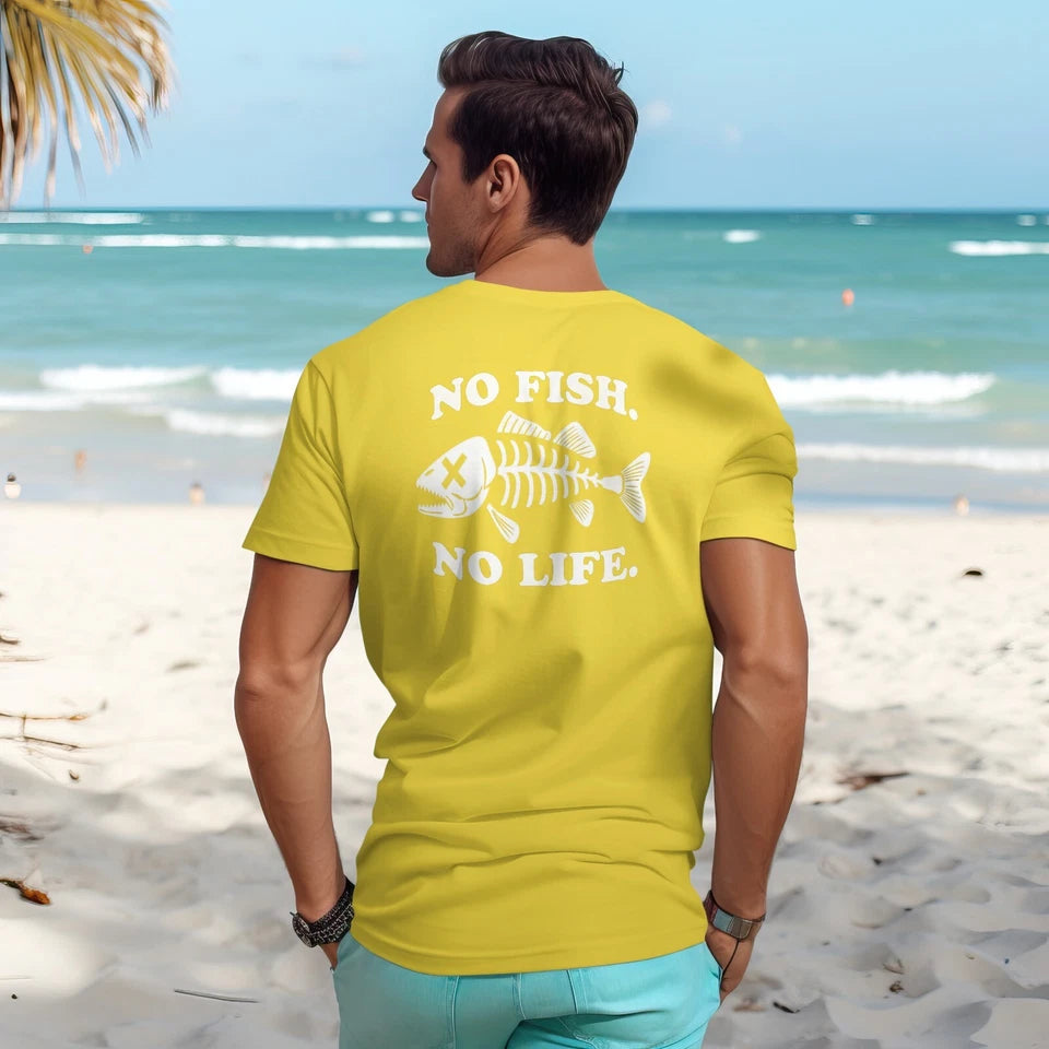No Fish No Life Authentic Fishing Brand T-Shirt