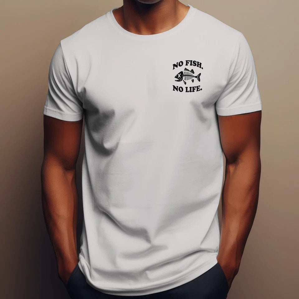 No Fish No Life Authentic Fishing Brand T-Shirt