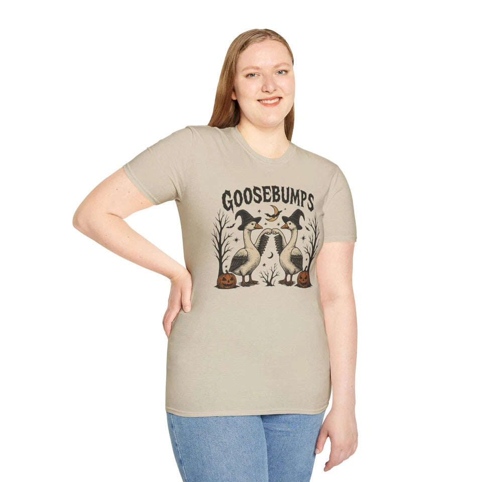 Goosebumps Unisex Softstyle T-Shirt, Halloween Tee, Pumpkin Shirt