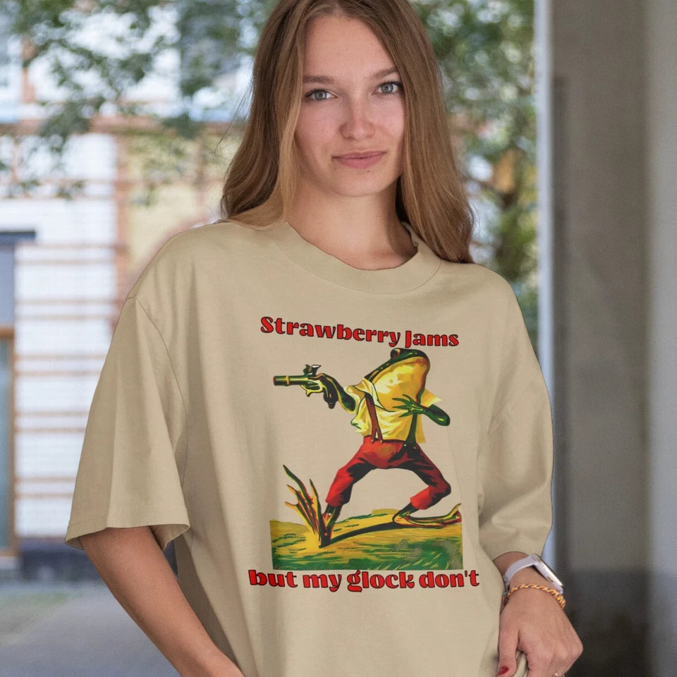 Strawberry Jams Glock Don't Frog T-Shirt Funny Humorous Gift Unisex