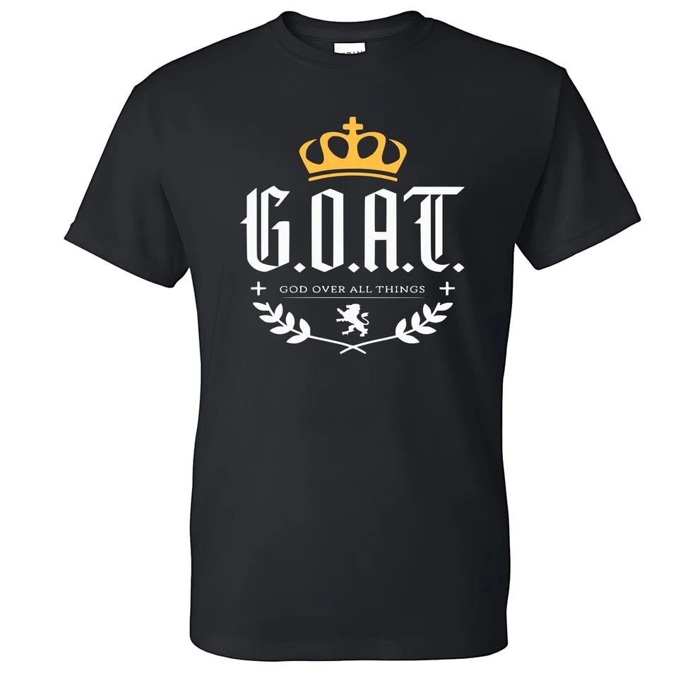 G.O.A.T. God Over All Things Men's T-shirt Christian Jesus Christ Shirt