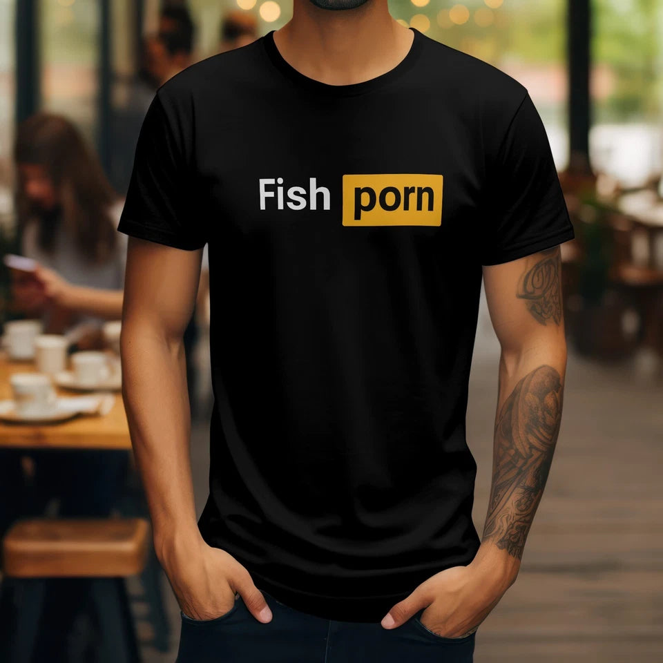 Fish Porn Men's T-shirt Fisherman Funny Gift