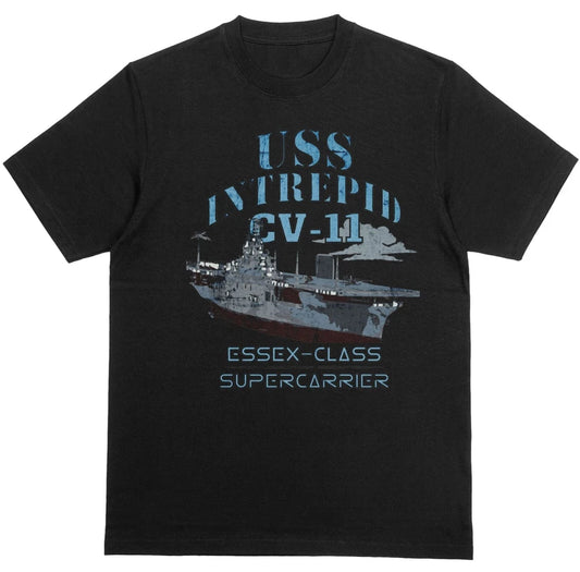 USS Intrepid CV-11 T-shirt Unisex 100% Cotton U.S. Navy