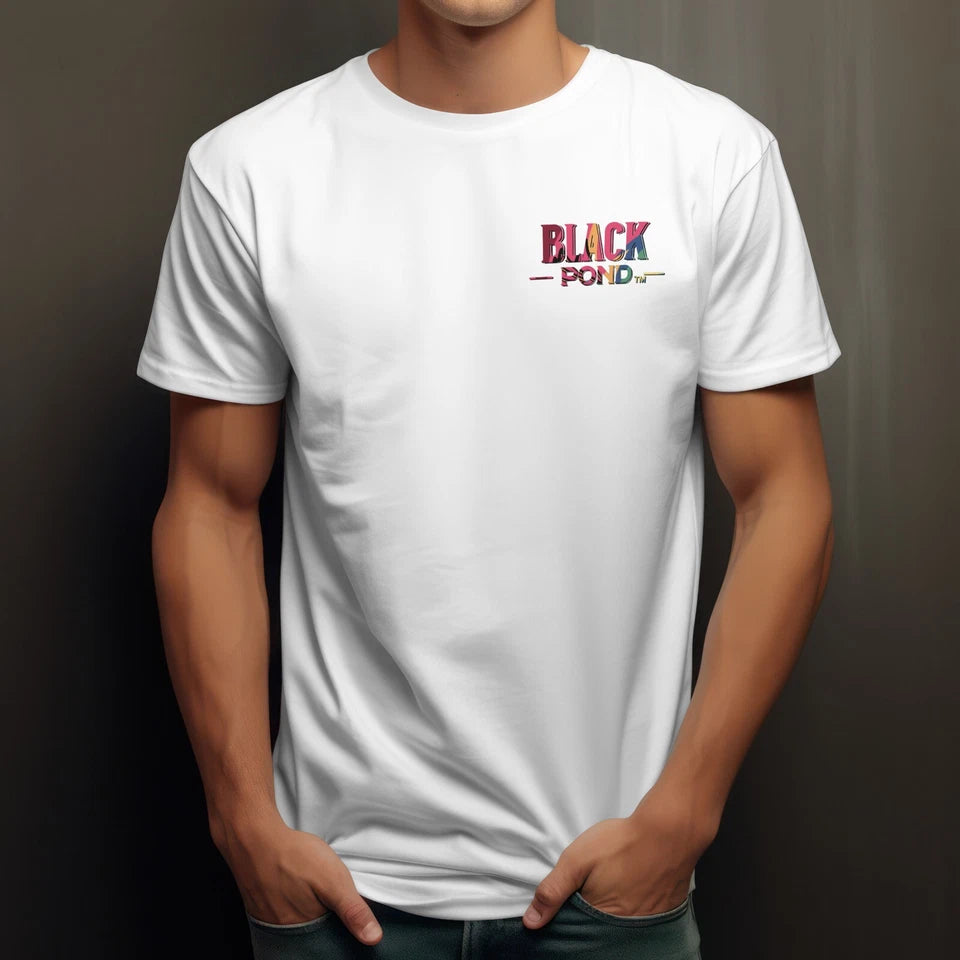 Black Pond Duck Hunting T-shirt Unisex 100% Cotton White