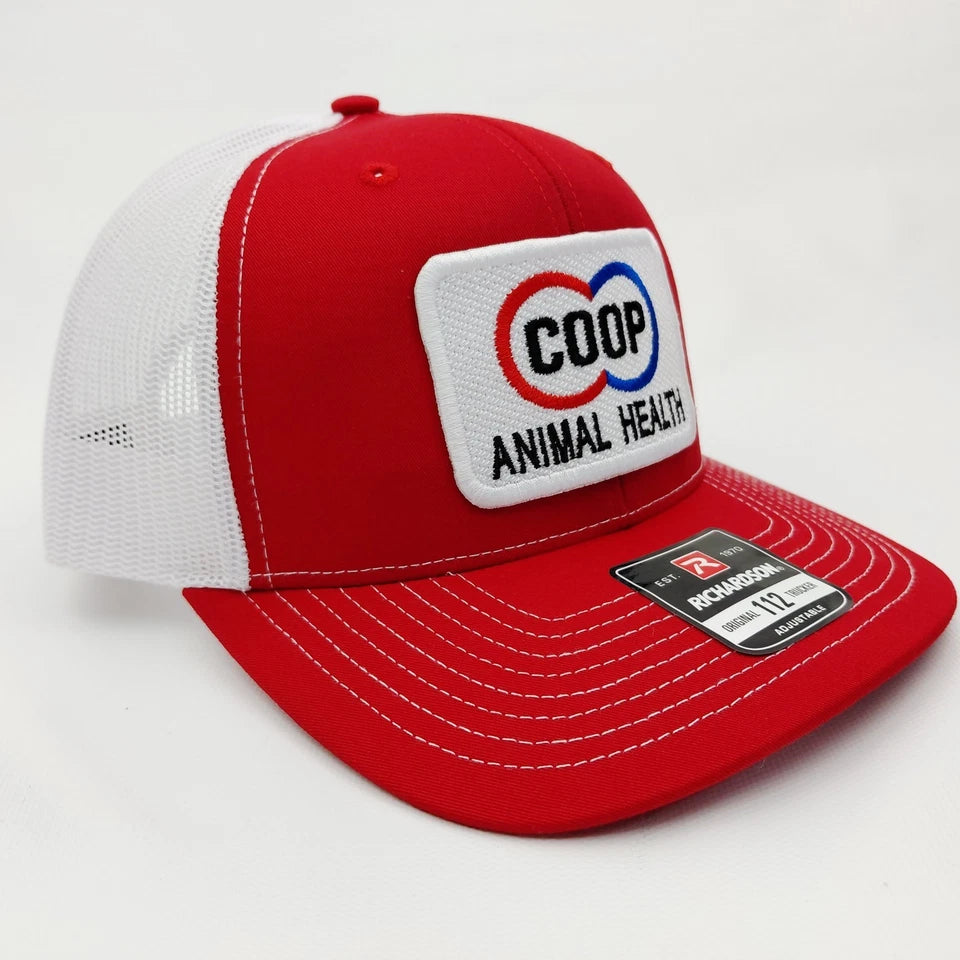 CO-OP Animal Health Farm Ranch Embroidered Patch Richardson 112 Hat Cap