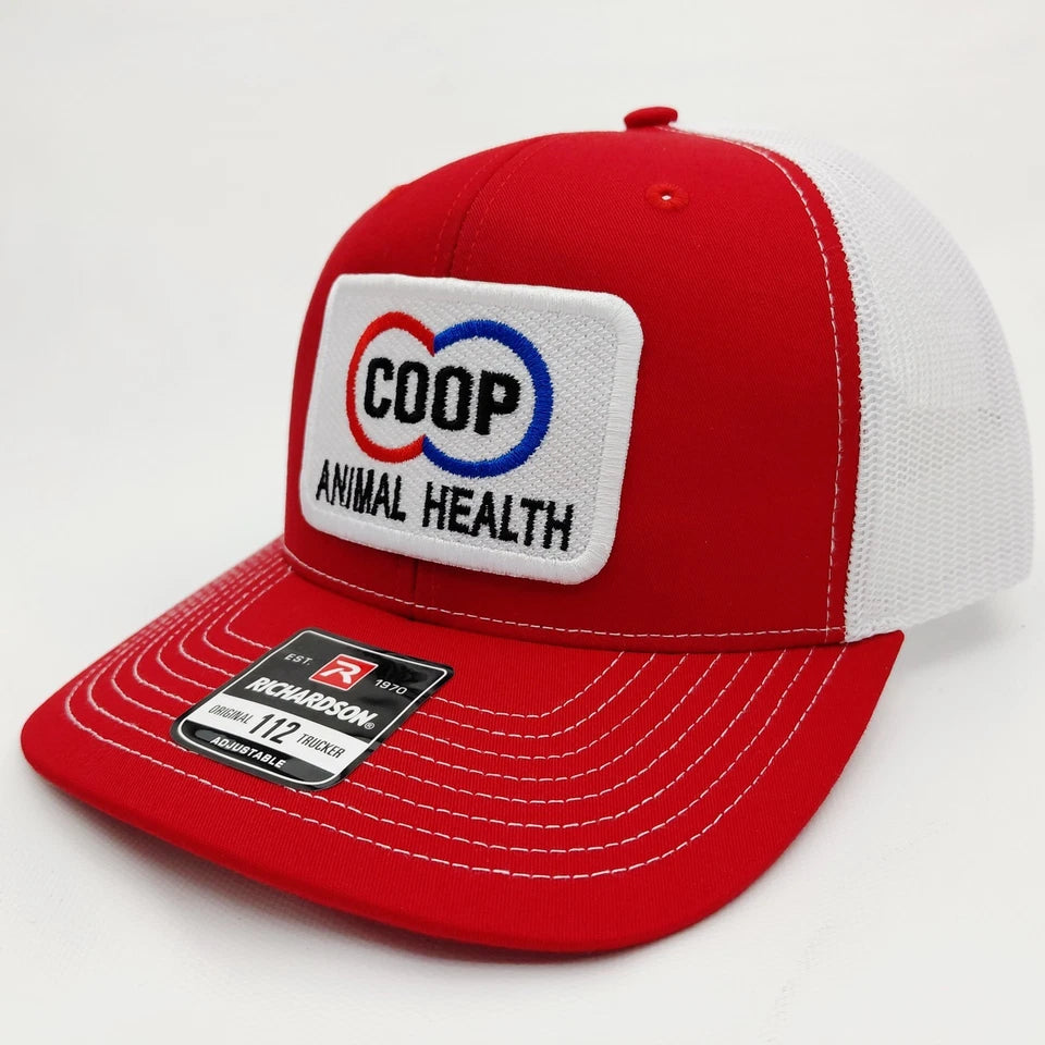 CO-OP Animal Health Farm Ranch Embroidered Patch Richardson 112 Hat Cap