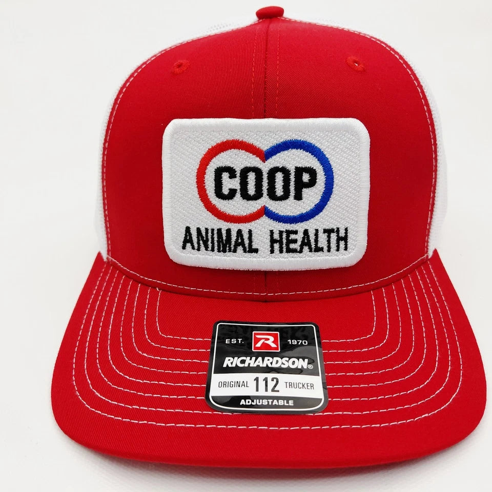 CO-OP Animal Health Farm Ranch Embroidered Patch Richardson 112 Hat Cap