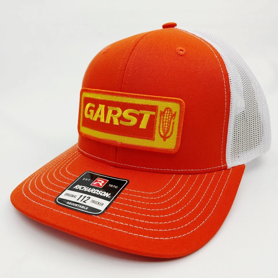 Garst Seeds Hat Embroidered Patch Cap Mesh Snapback Richardson 112