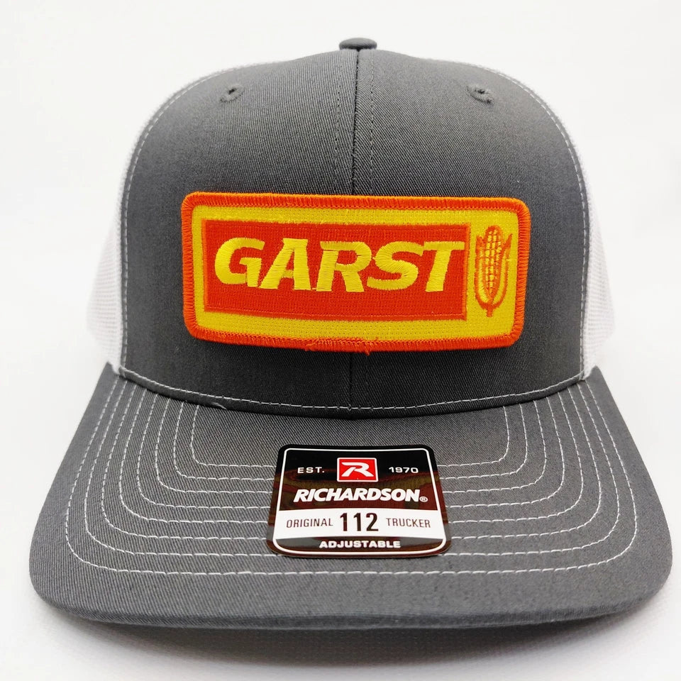 Garst Seeds Hat Embroidered Patch Cap Mesh Snapback Richardson 112