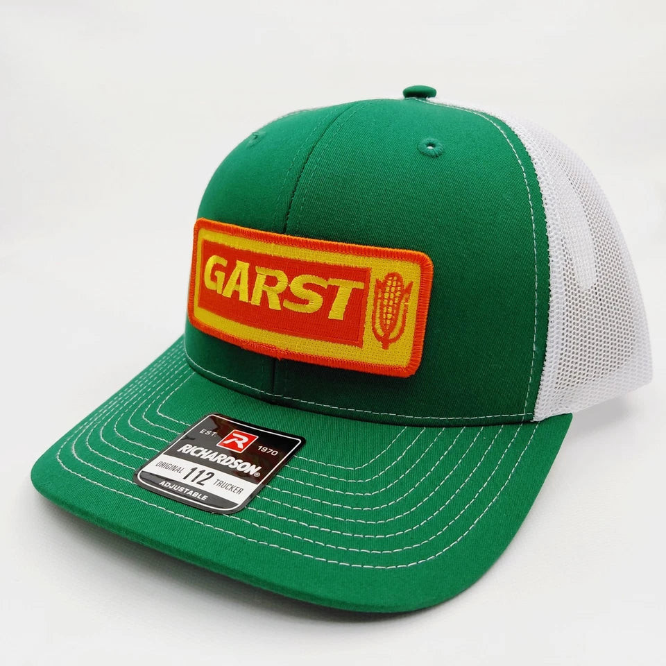 Garst Seeds Hat Embroidered Patch Cap Mesh Snapback Richardson 112