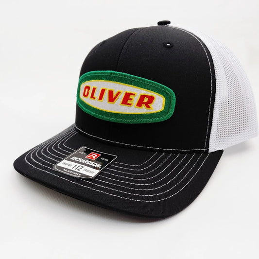 Oliver Tractors Hat Embroidered Patch Cap Mesh Snapback Richardson 112