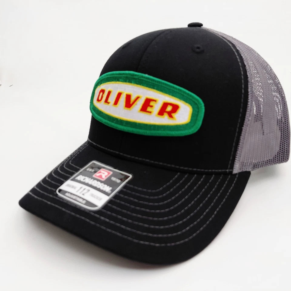 Oliver Tractors Hat Embroidered Patch Cap Mesh Snapback Richardson 112