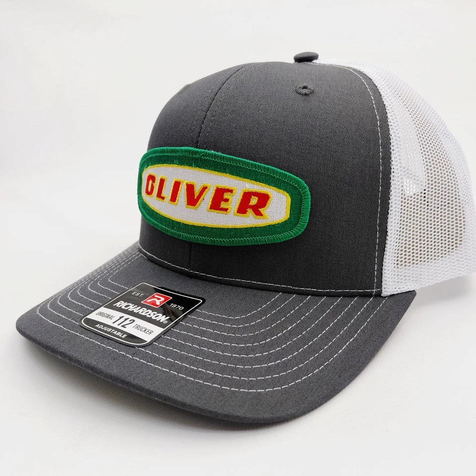 Oliver Tractors Hat Embroidered Patch Cap Mesh Snapback Richardson 112