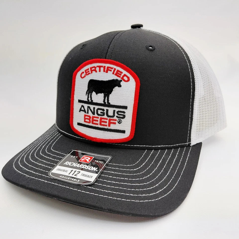 Certified Angus Beef Hat Embroidered Patch Cap Mesh Snapback Richardson 112