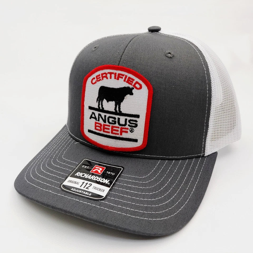 Certified Angus Beef Hat Embroidered Patch Cap Mesh Snapback Richardson 112