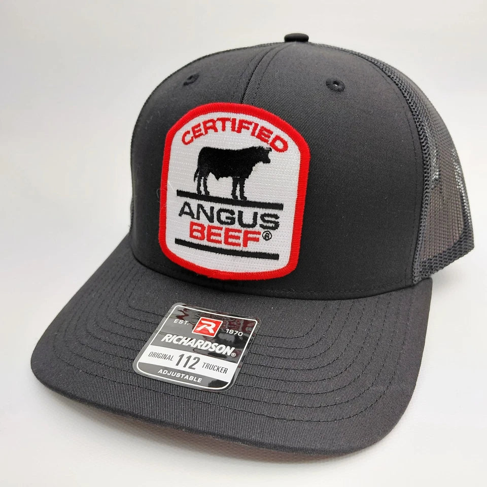 Certified Angus Beef Hat Embroidered Patch Cap Mesh Snapback Richardson 112