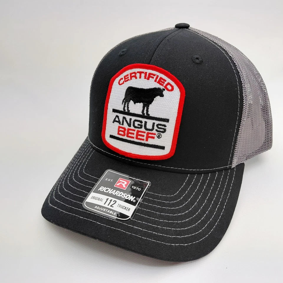 Certified Angus Beef Hat Embroidered Patch Cap Mesh Snapback Richardson 112