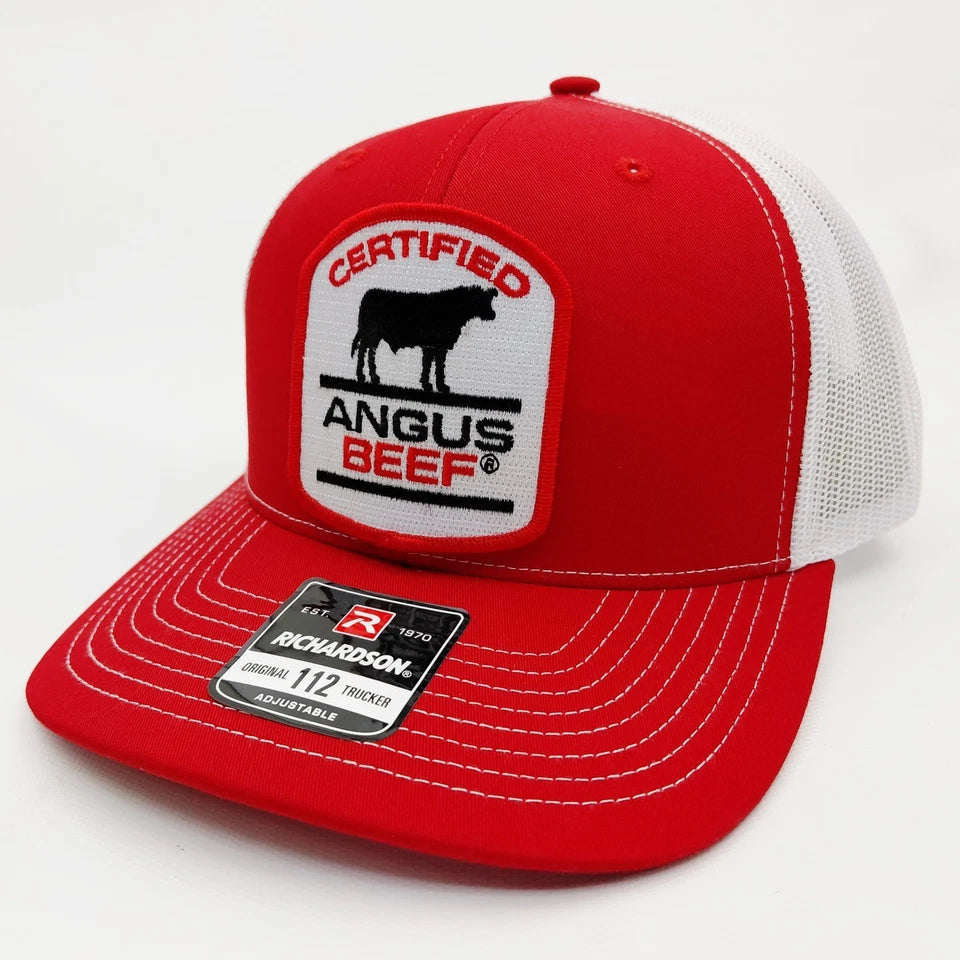 Certified Angus Beef Hat Embroidered Patch Cap Mesh Snapback Richardson 112