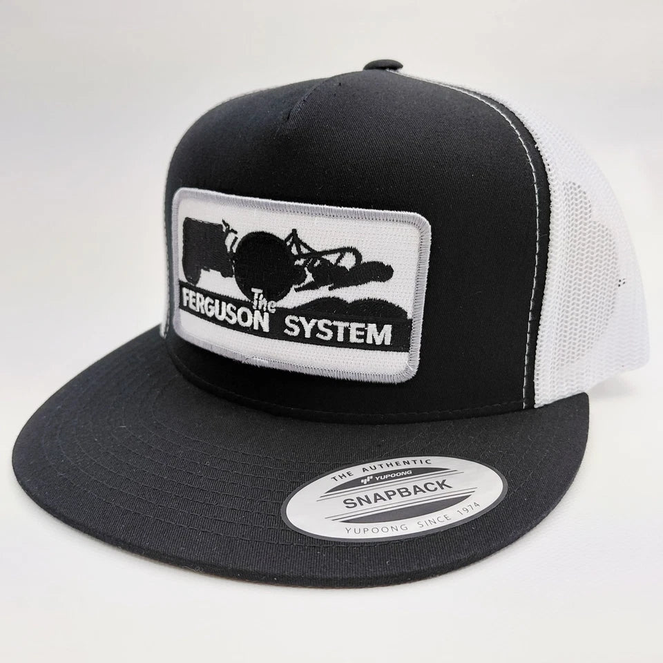 Massey Ferguson Tractors Hat Embroidered Patch Flat Bill Mesh Snapback Cap