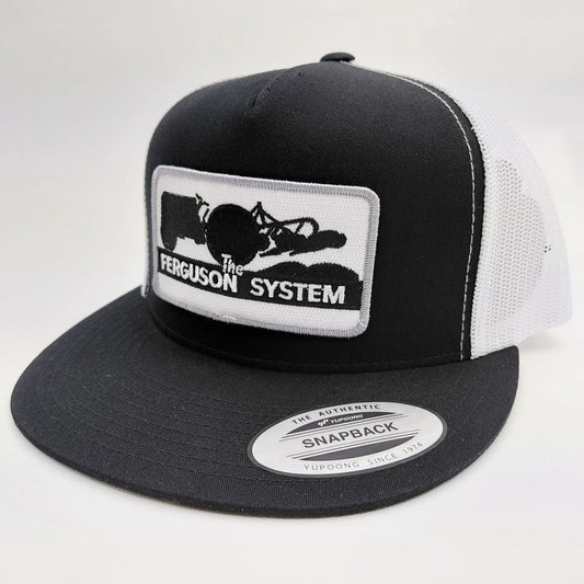 Massey Ferguson Tractors Hat Embroidered Patch Flat Bill Mesh Snapback Cap