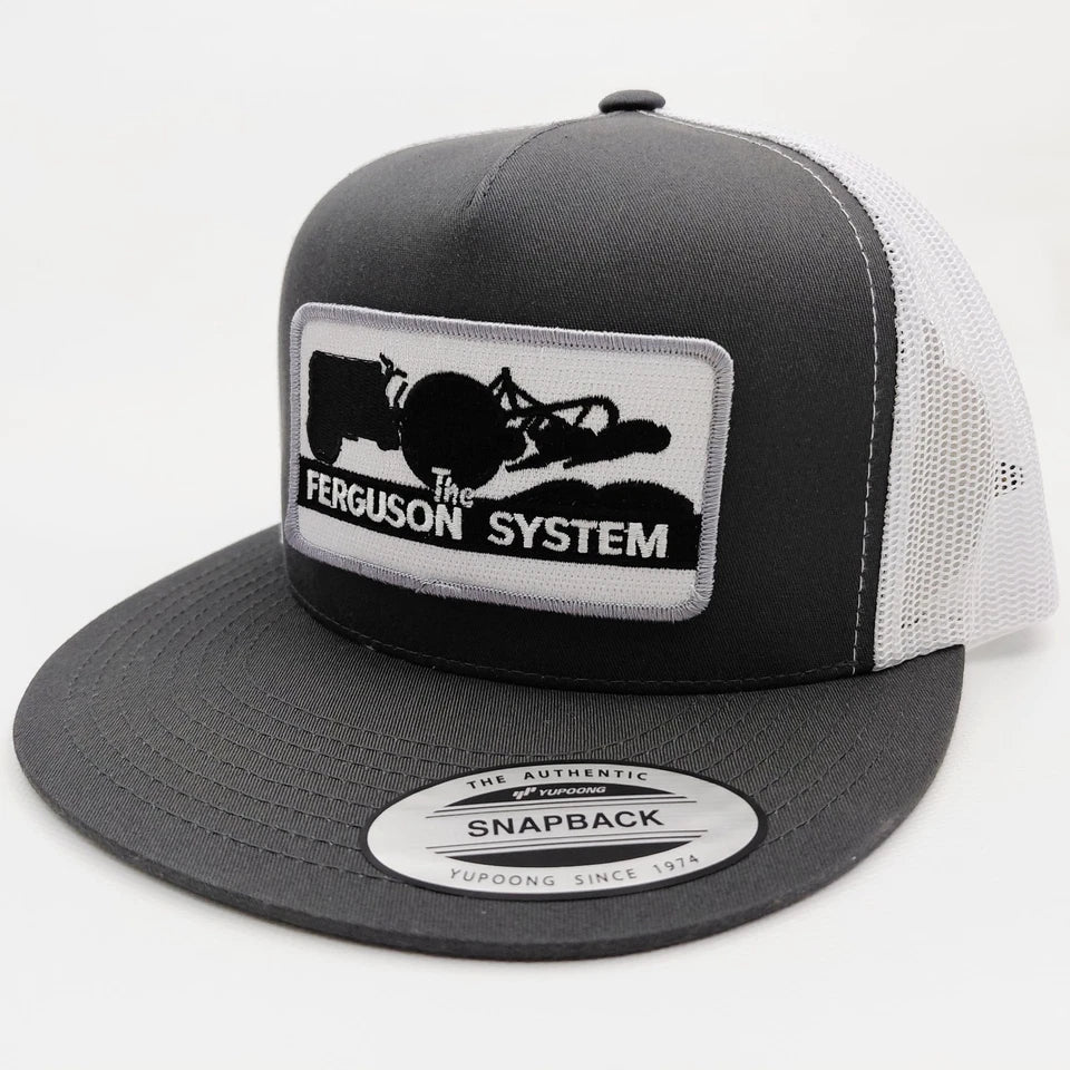 Massey Ferguson Tractors Hat Embroidered Patch Flat Bill Mesh Snapback Cap