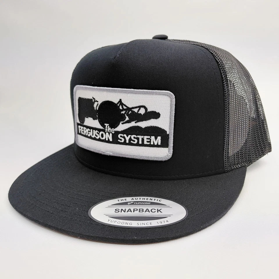 Massey Ferguson Tractors Hat Embroidered Patch Flat Bill Mesh Snapback Cap