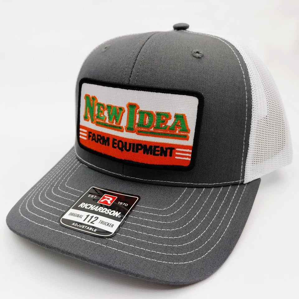 New Idea Farm Equipment Hat Embroidered Patch Cap Mesh Snapback Richardson 112