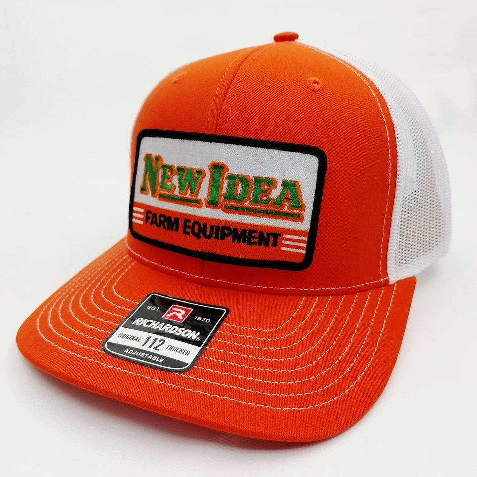 New Idea Farm Equipment Hat Embroidered Patch Cap Mesh Snapback Richardson 112