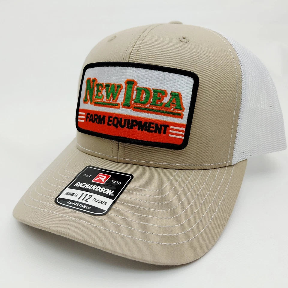 New Idea Farm Equipment Hat Embroidered Patch Cap Mesh Snapback Richardson 112