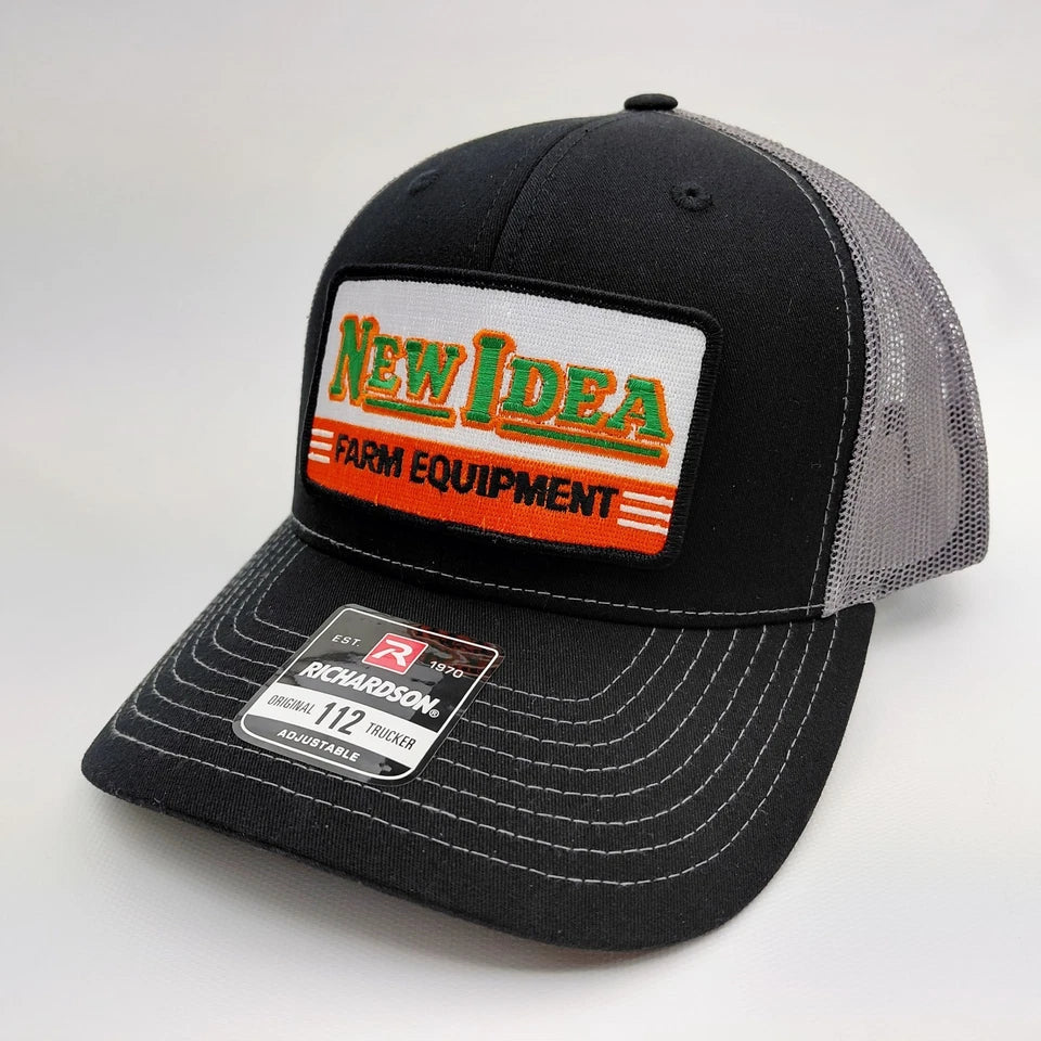 New Idea Farm Equipment Hat Embroidered Patch Cap Mesh Snapback Richardson 112