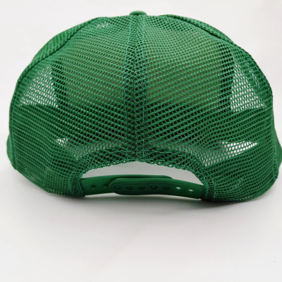 St. Patrick's Day Embroidered Clover Patch Mesh Snapback Green