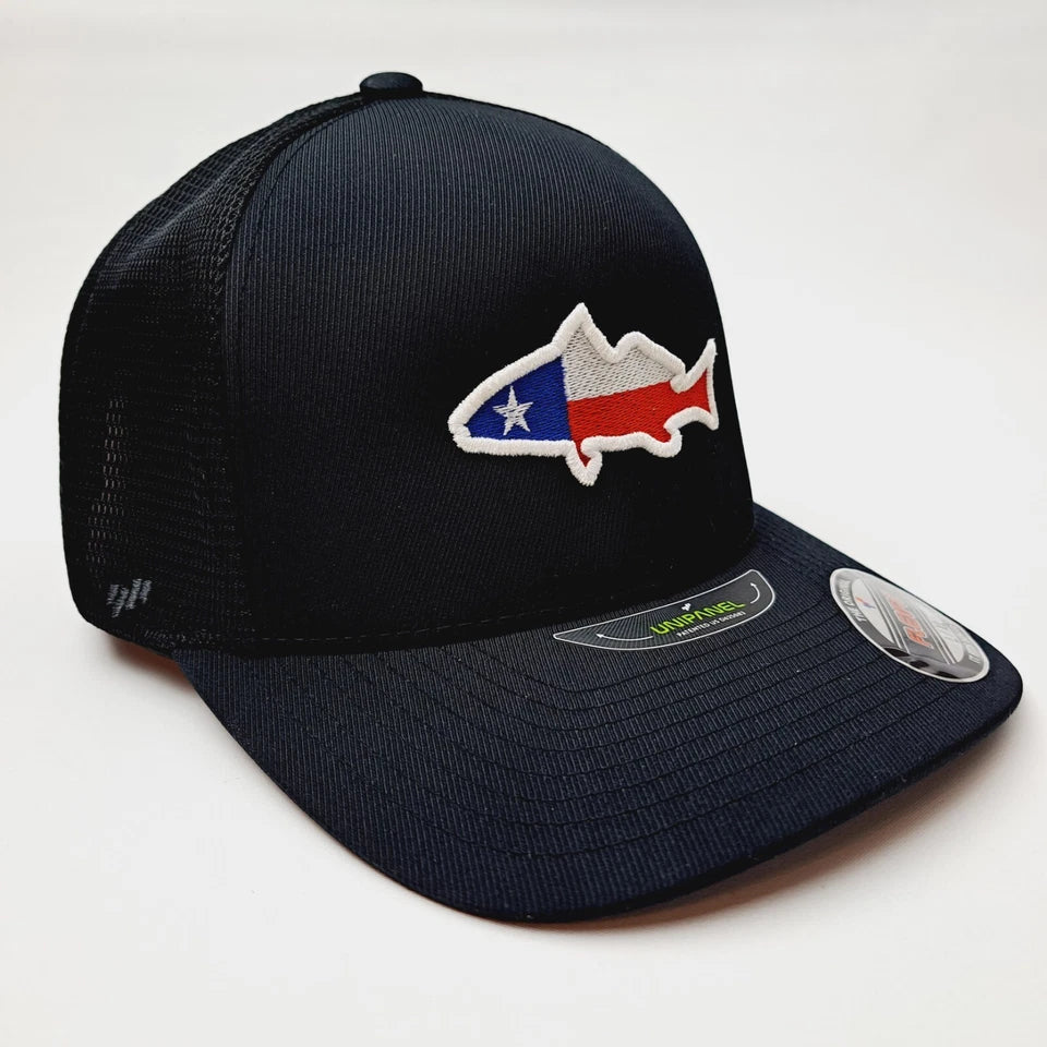 Texas Redfish Fisherman Gift Embroidered Flexfit Fitted Hat Cap Size L / XL